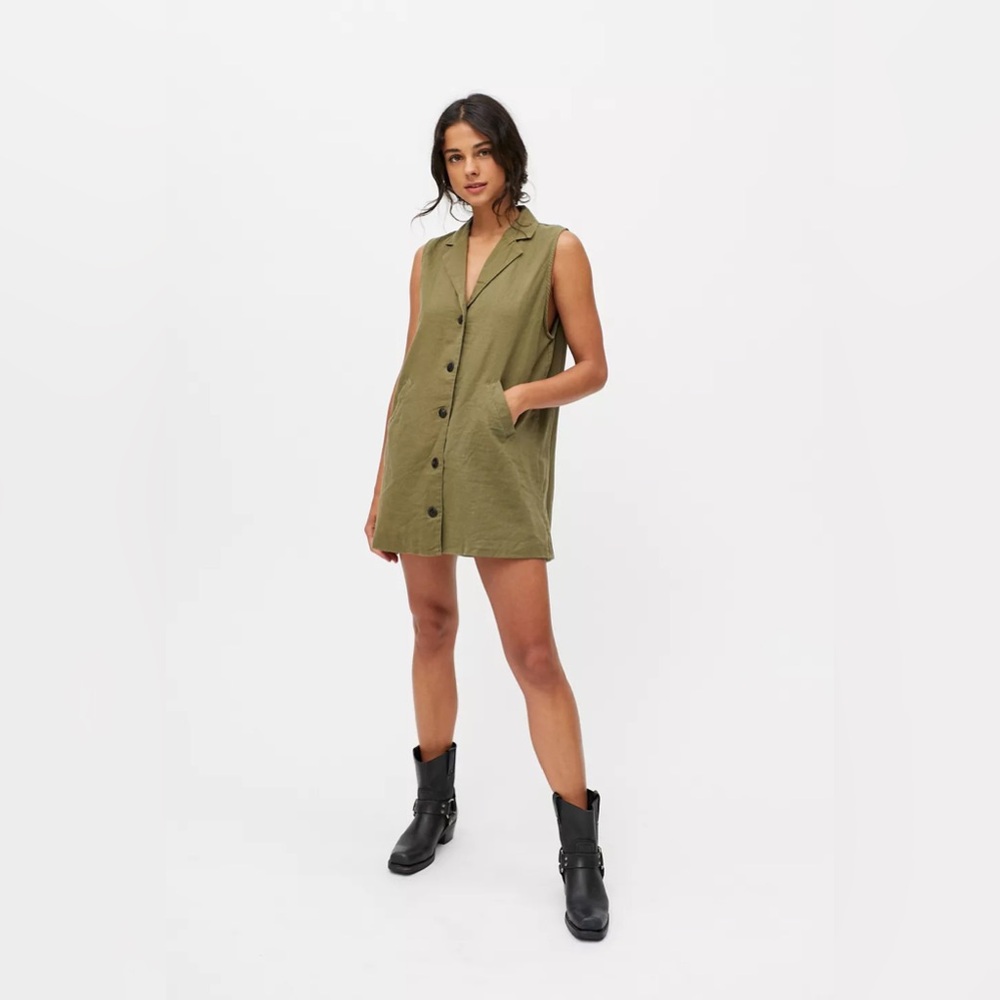 Urban Outfitters, Army Green, Shirt dress size XS